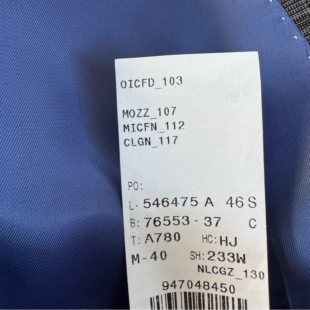 NWT Hart Schaffner Marx Gray Blue Plaid New York Fit 2pc Suit Jacket Pants - Picture 7 of 16